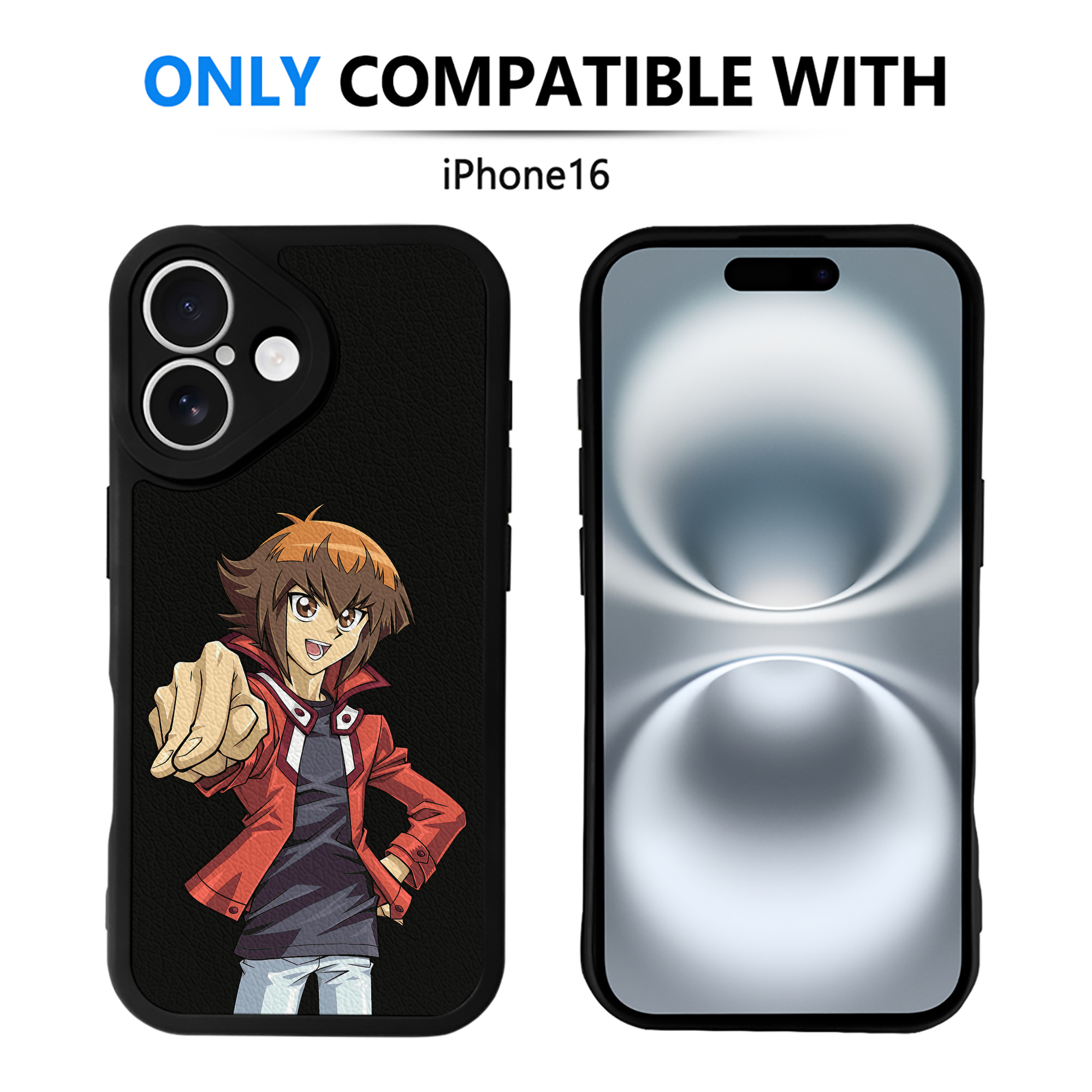 遊☆戯☆王 Yu-Gi-Oh! 【iPhone 16シリーズ対応】シリコンスマホケース（レザー調） 材質：シリコン